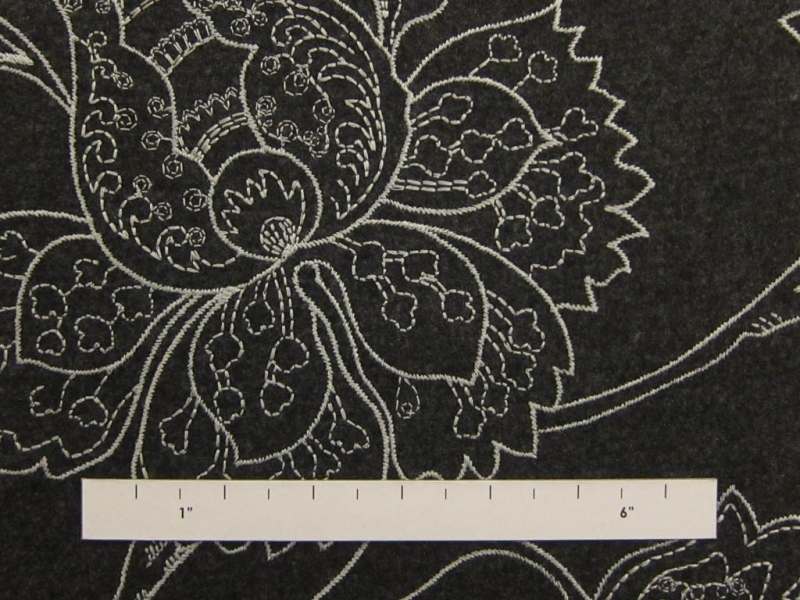 Embroidered Wool Cashmere Coating1