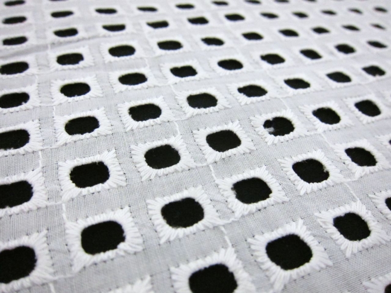 Cotton Eyelet in White2