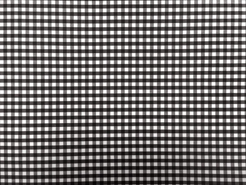 1/4" Cotton Gingham in Black0