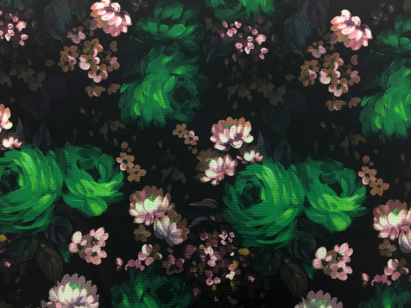 Impressionist Flower Knit Pique0