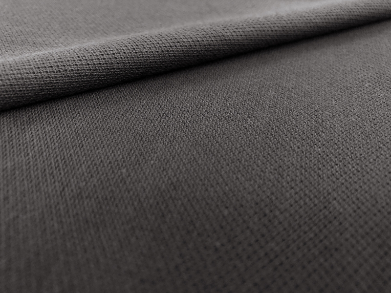Japanese Cotton Pique Knit in Graphite0
