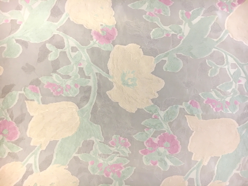 Silk Blend Metallic Fil Coupé Organza with Floral Motifs0