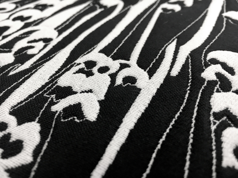 Polyester Nylon and Cotton Blend Brocade with Blossoms2