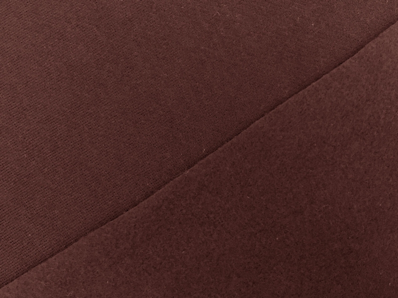 Japanese Cotton Sweatshirt Fleece in Burgundy0