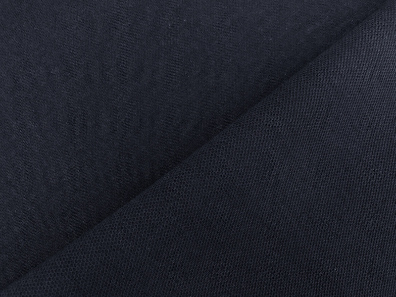 Japanese Cotton Blend Heavy Pique Knit in Navy2