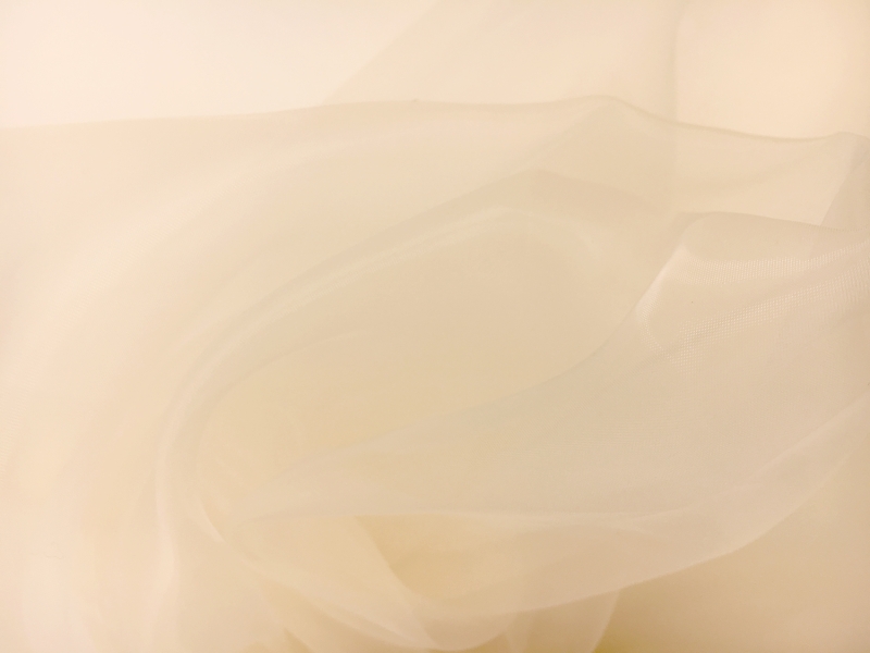 Japanese Polyester Extra Fine Organza in Cream0