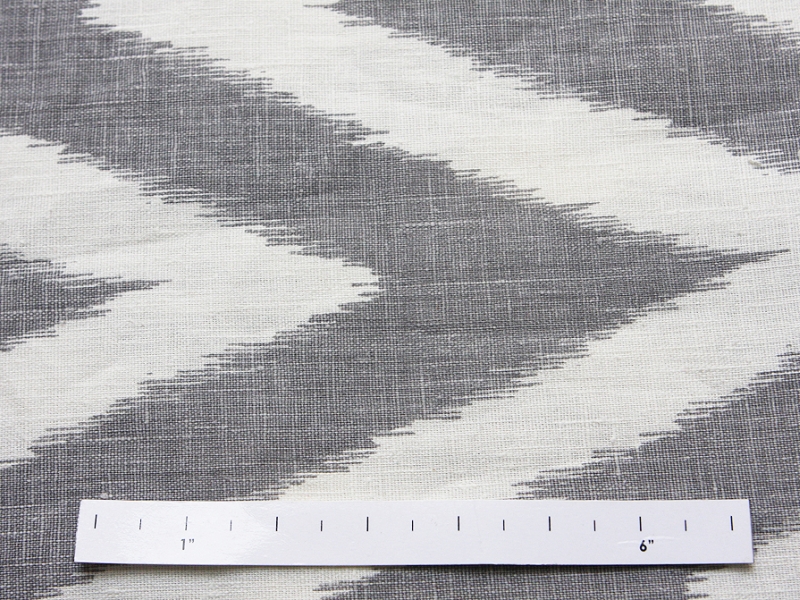 Linen Upholstery Zig Zag Ikat Print1