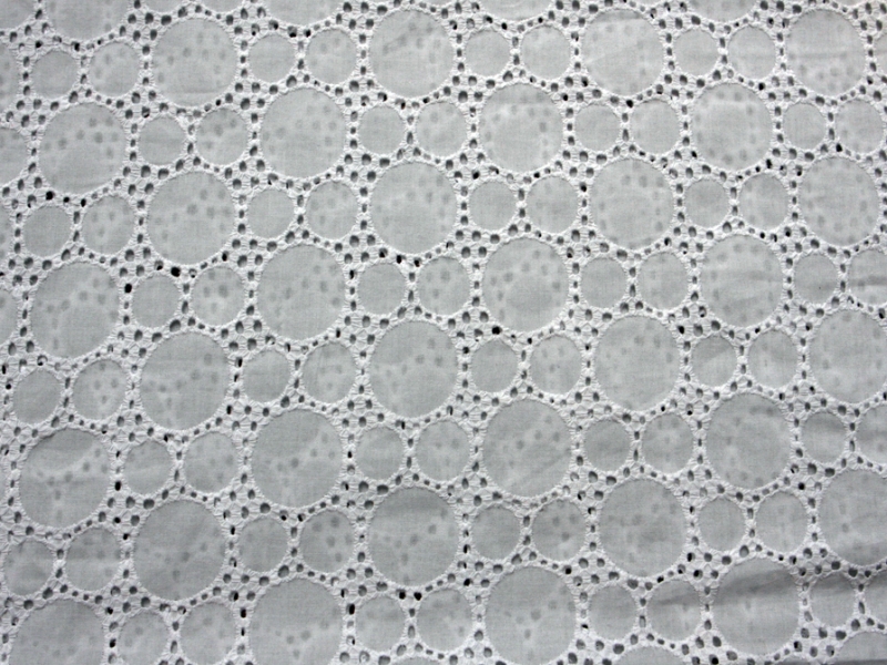 Cotton Eyelet in White0