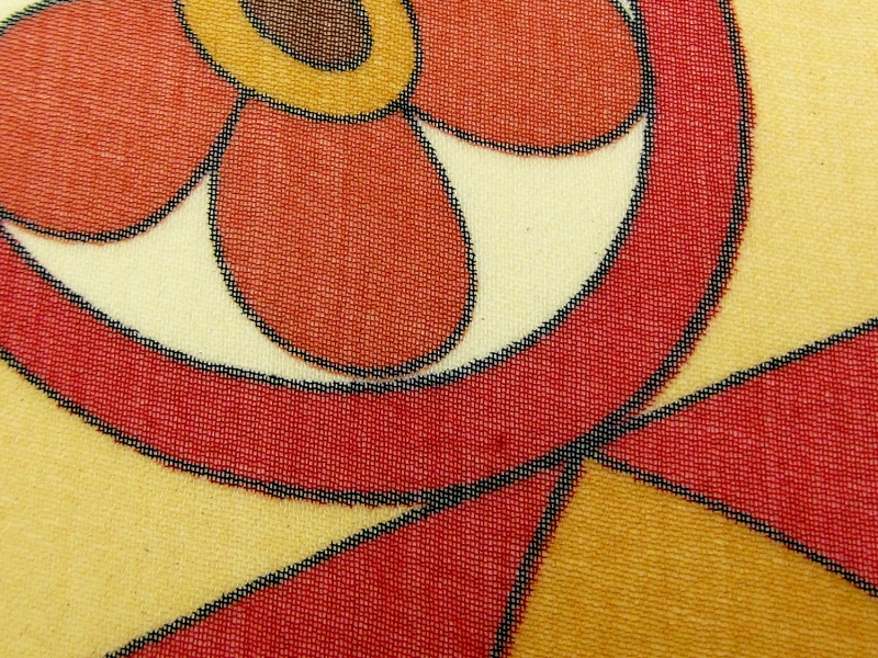 Printed Silk Chiffon with 70s  Floral Motifs2