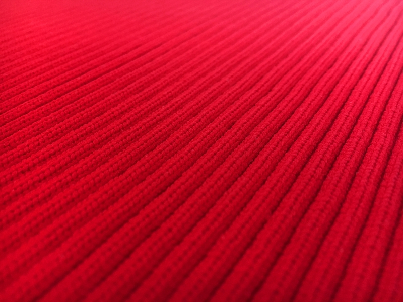 Nylon Rib Knit in Red1