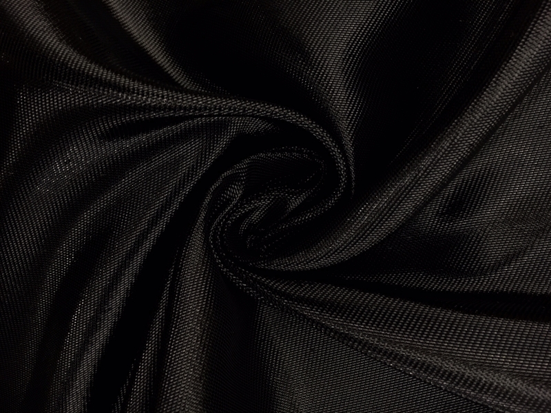 French Cotton Blend Metallic Twill in Black0