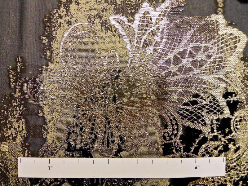 Silk Blend Metallic Fil Coupé Organza1