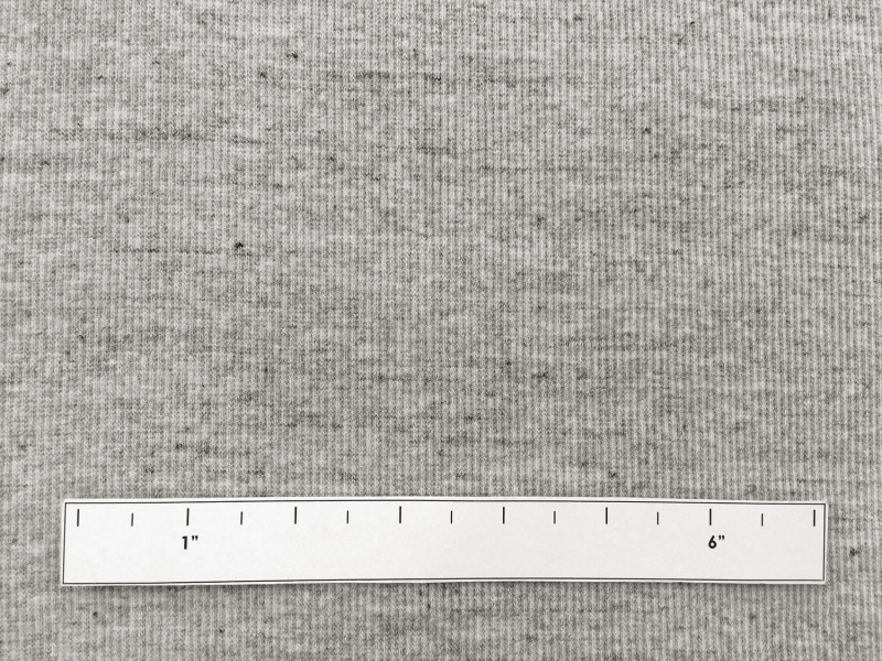 Japanese Cotton Rib Knit in Heather Grey1