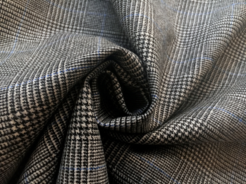 Italian Merino Wool Glen Check Suiting1