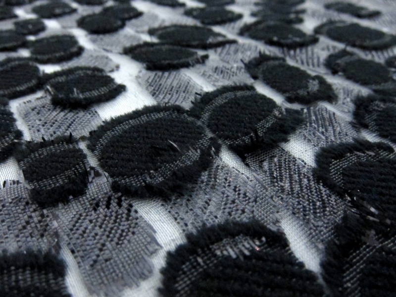 Metallic Fil Coupé Silk Chiffon2