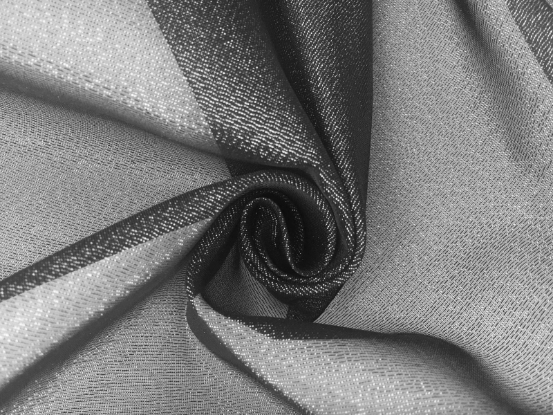 Italian Metallic Crinoline in Dark Silver0