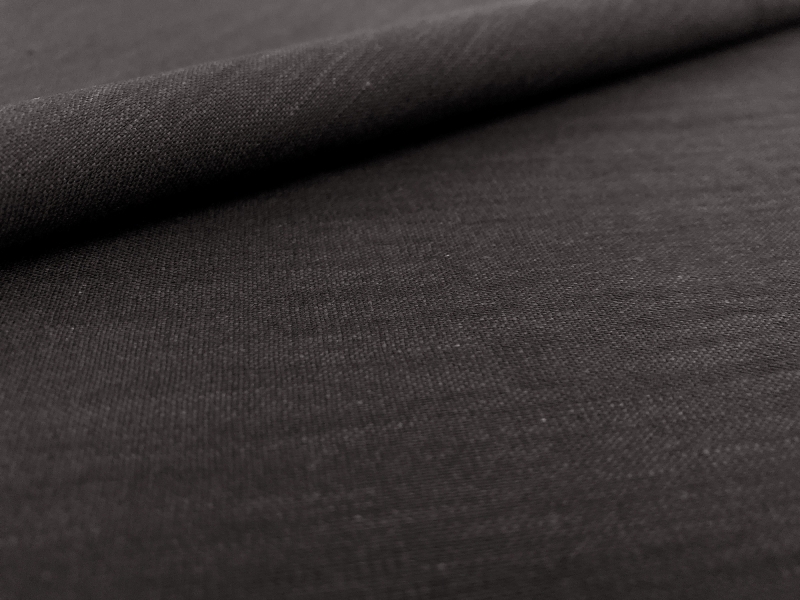 Stretch Linen Rayon Blend in Black0