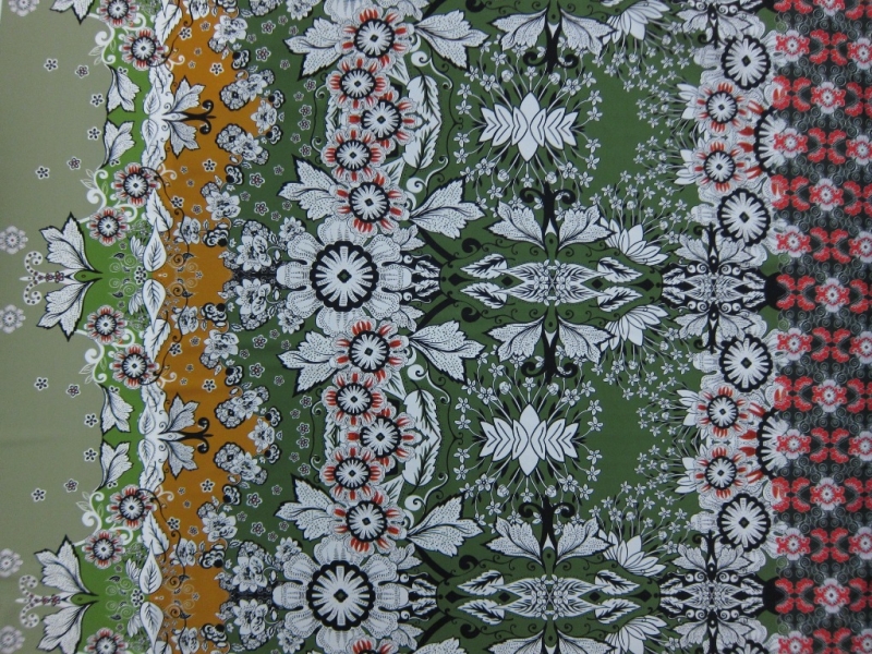 Printed Silk Charmeuse Panel0