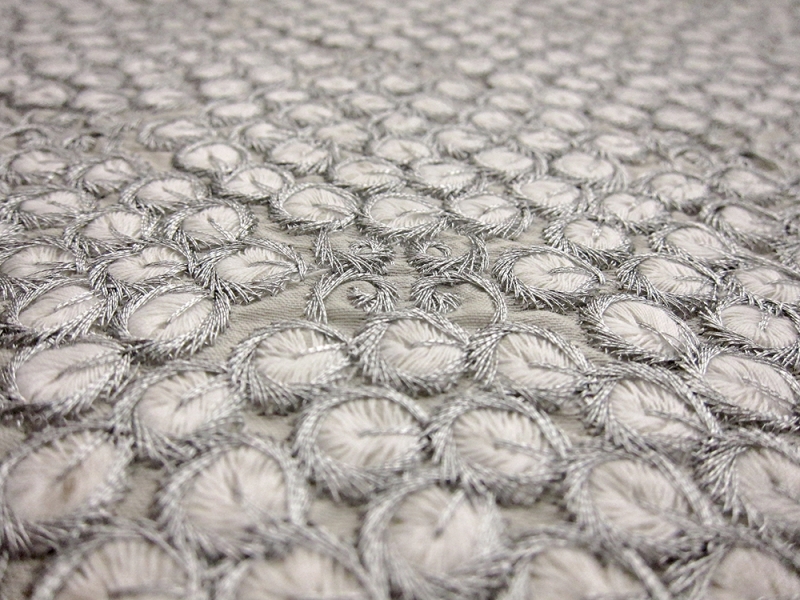 Metallic Embroidered Silk Shantung0