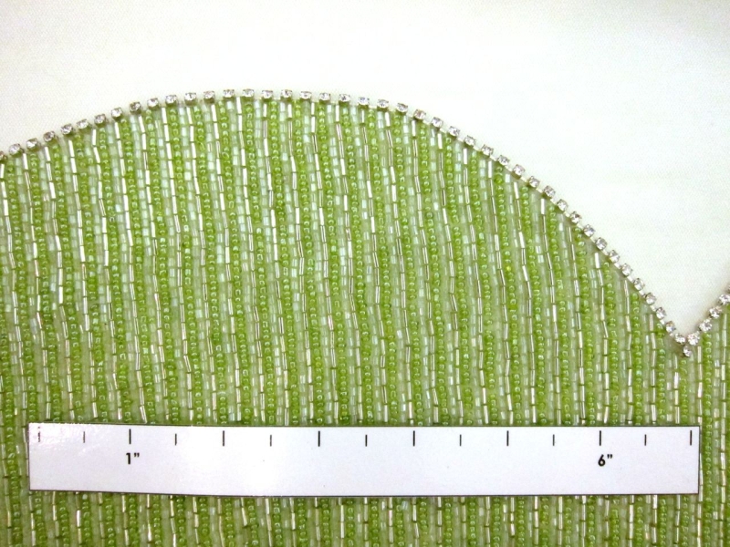 Suzanne Green Bugle Bead Embroidered Tulle Bodice 1