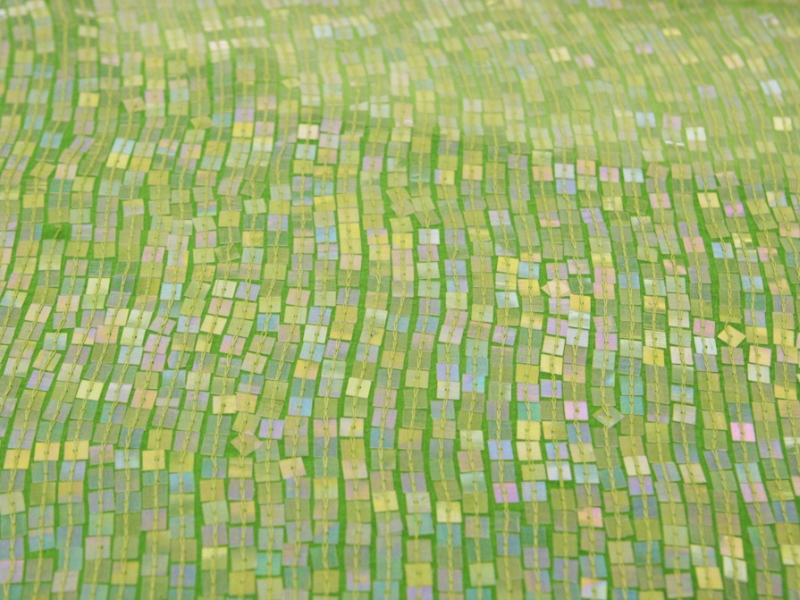 Sequins on Silk Chiffon0