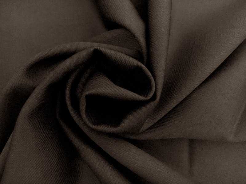 Poly Wool Stretch Gabardine in Durango1