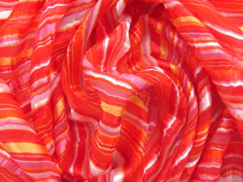 Printed Satin Stripe Chiffon3