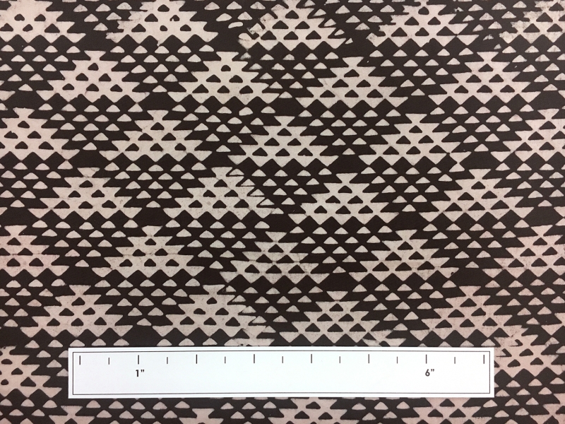 Cotton Batik with Triangles Pattern in Bison3