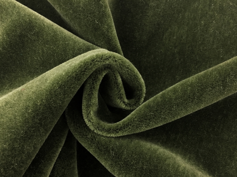 Nevada Mohair Velvet in Olive Green0