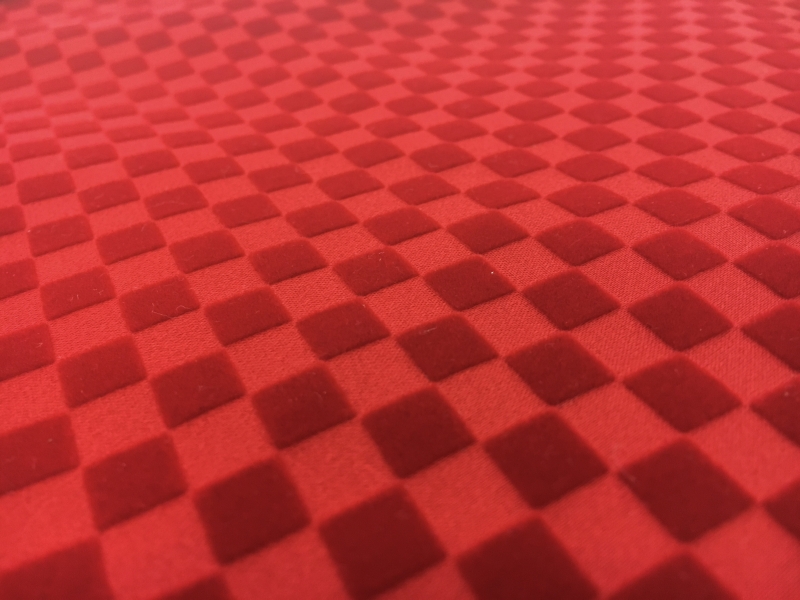 Pure Silk Double Face Satin with Velvet Checks2