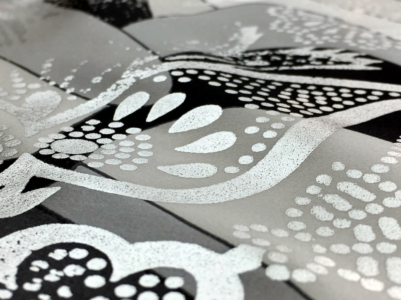 Printed and Metallic Silk Charmeuse2