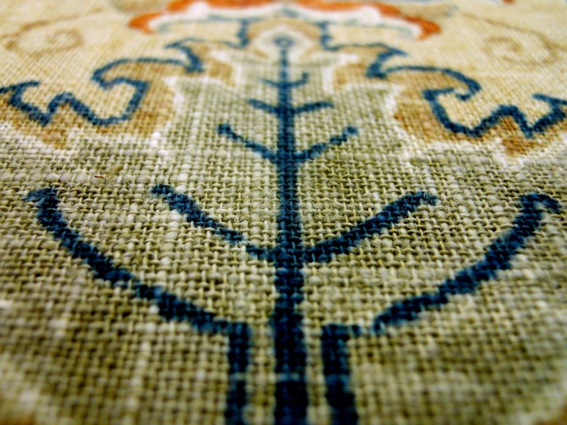 Linen Viscose Upholstery Ornamental Karma Print2