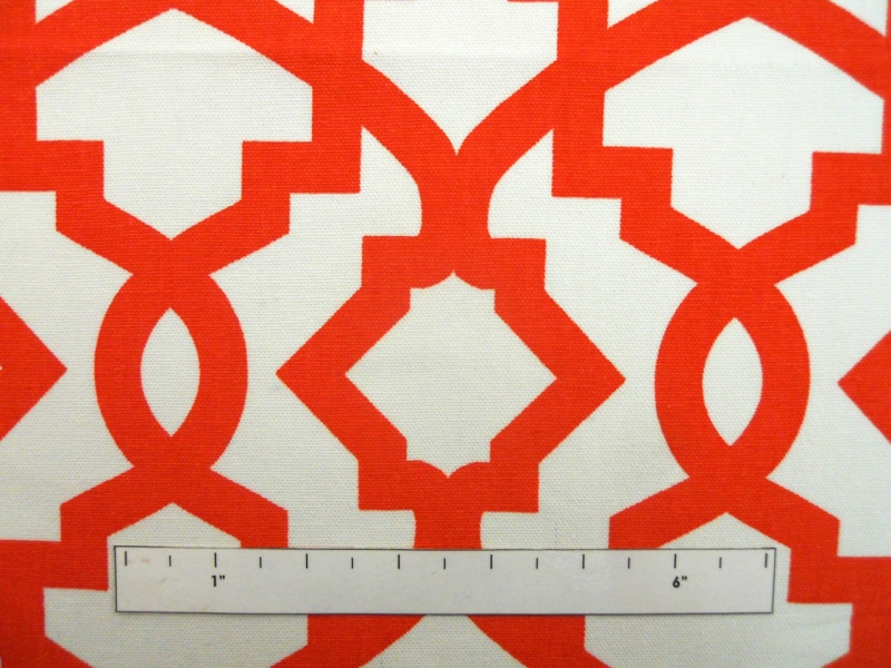 Orange Imperial Trellis Cotton Canvas Print1