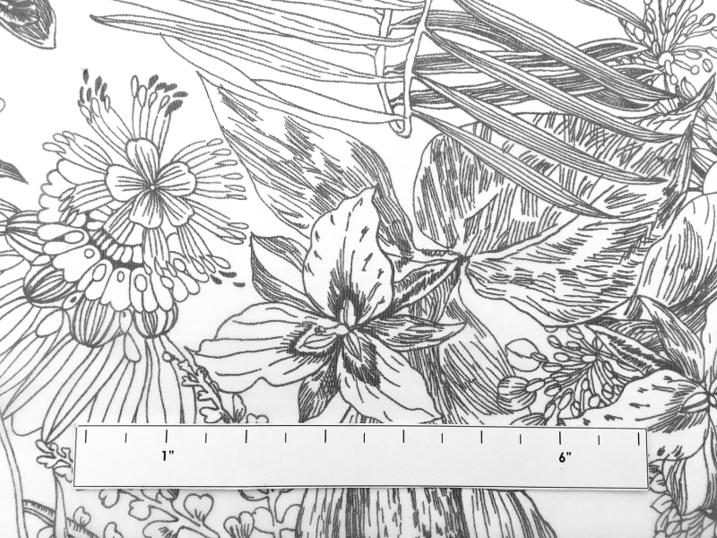 Italian Silk Chiffon With Floral Print1