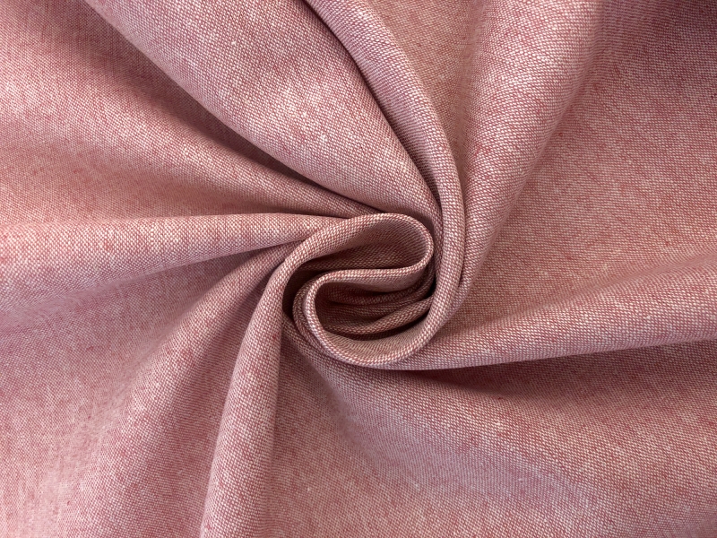 Yarn Dyed Linen Cotton Blend in Berry1