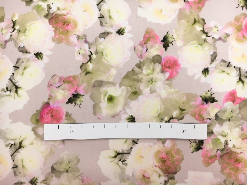 Printed Silk Gazar with Cascading Flowers1