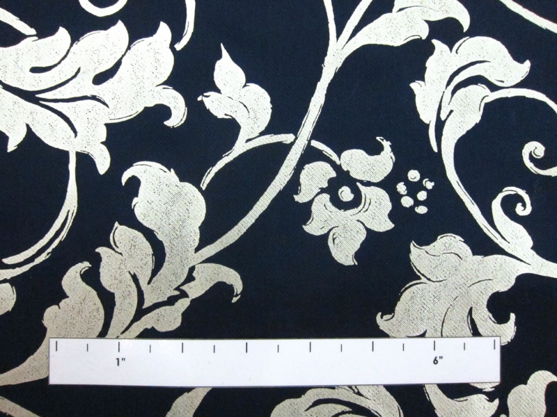 Metallic Printed Light Weight Silk Blend Zibeline1