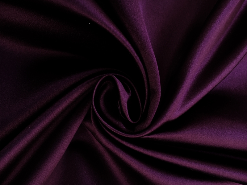 Italian Silk Duchesse Satin in Eggplant0