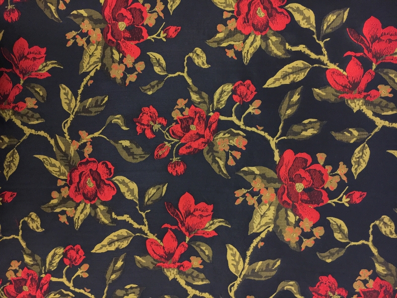 Polyester Jacquard Brocade with Florals0
