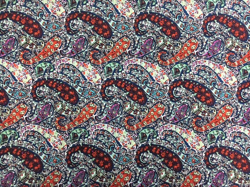 Cotton Lawn Paisley Print0