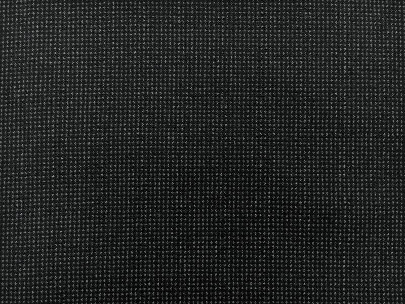 Italian Wool Cotton Blend Novelty Suiting in Black0