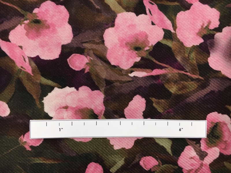Italian Wool Twill Floral Print1