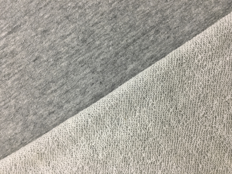 Japanese Cotton French Terry in Heather Grey2