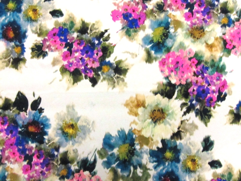 Printed Silk Charmeuse0