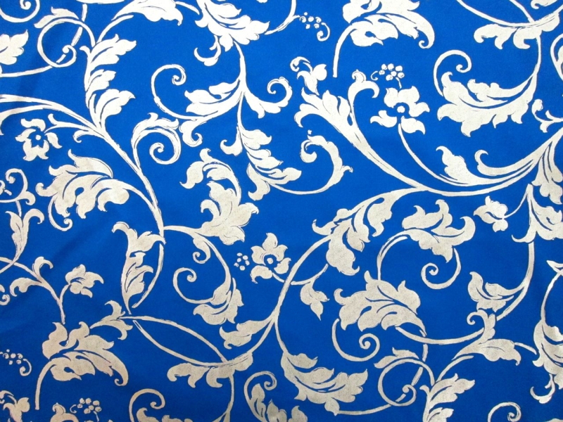 Metallic Printed Light Weight Silk Blend Zibeline0