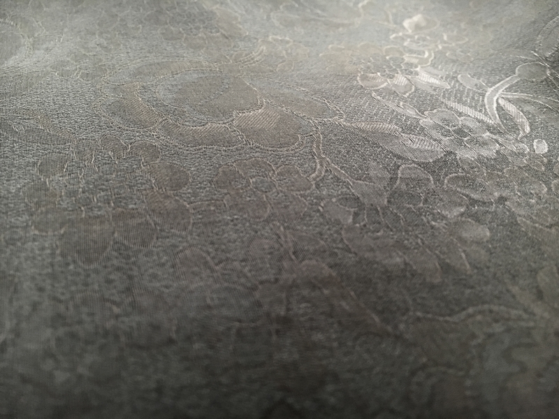 Silk and Nylon Blend Organza Floral Jacquard 1