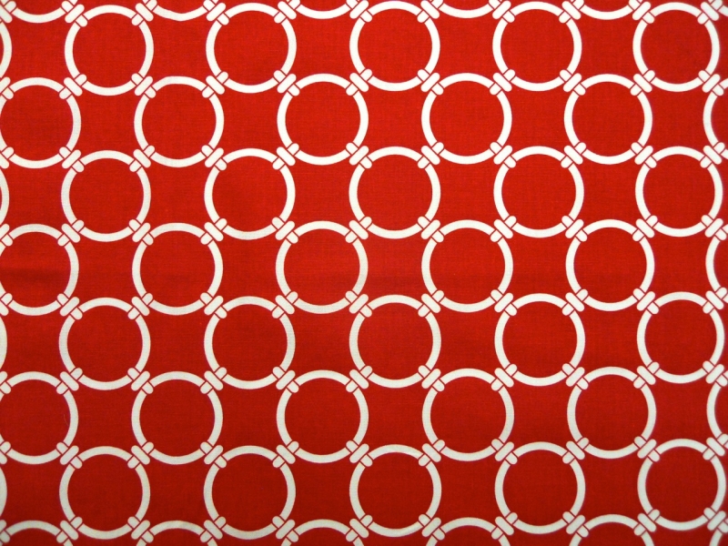 Cotton Canvas Chain Links Print0