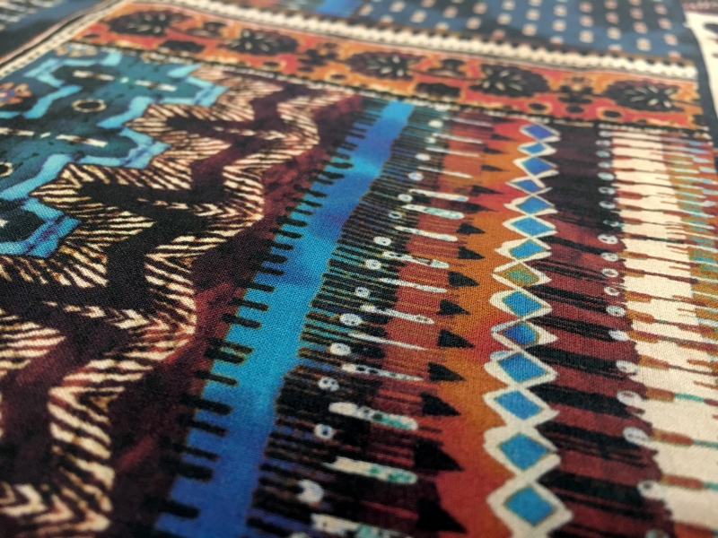 Printed Viscose with Mixed Tiled Patterns2