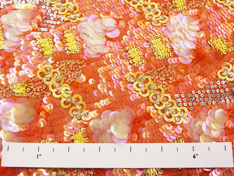 Sequins on Silk Chiffon1