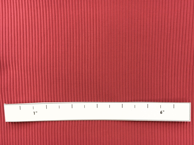 Italian Cotton and Acetate Ottoman in Cerise1